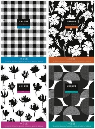 Picture of Astra-papier Koozeszyt A4+ kratka 80k papier kremowy, "Unique style of mind" [opakowanie=4szt] Astra-papier