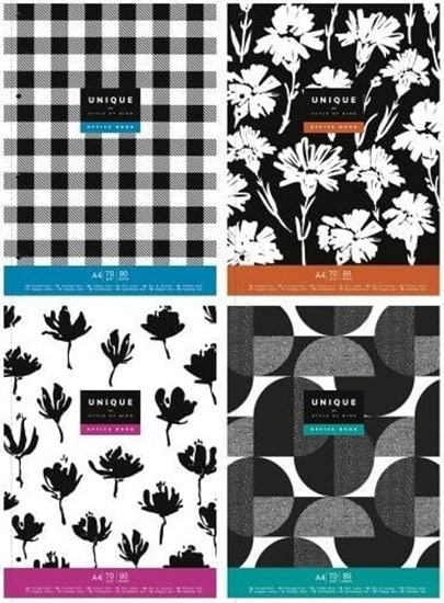 Изображение Astra-papier Koozeszyt A4+ kratka 80k papier kremowy, "Unique style of mind" [opakowanie=4szt] Astra-papier