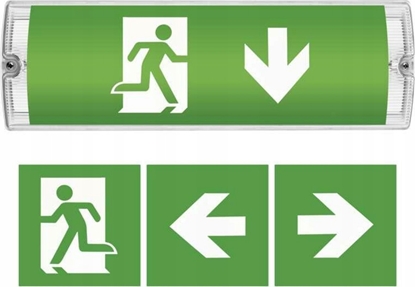 Изображение Avarinio isejimo sviestuvas 230V 3W 150lm, 3val., IP65, EMOS