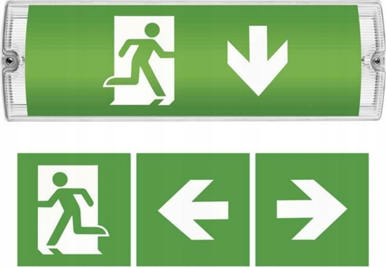 Изображение Avarinio isejimo sviestuvas 230V 3W 150lm, 3val., IP65, EMOS