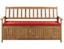 Изображение awka ogrodowa z poduch SOVANA 160 cm ze schowkiem Drewno akacjowe Czerwony