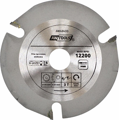 Picture of AWTools AWTOOLS PIA TARCZOWA WIDIOWA TCT 125MMX22X3Z AW48400 AWTOOLS