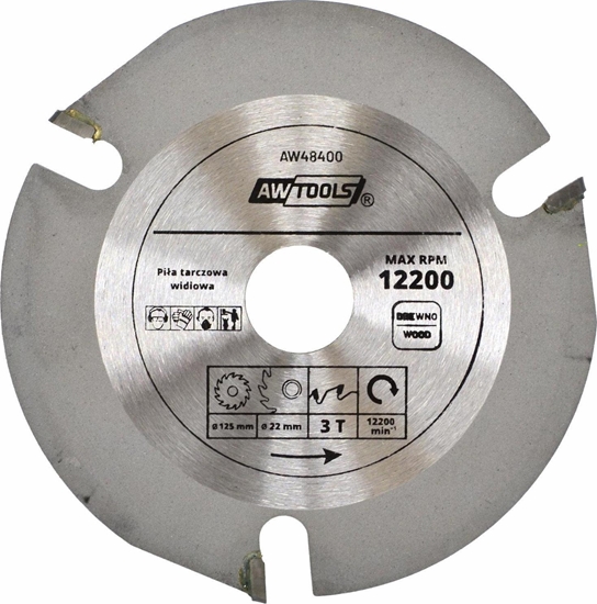 Picture of AWTools AWTOOLS PIA TARCZOWA WIDIOWA TCT 125MMX22X3Z AW48400 AWTOOLS