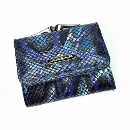 Attēls no Ādas maks Lorentti 55287-MSN RFID - melns - zils