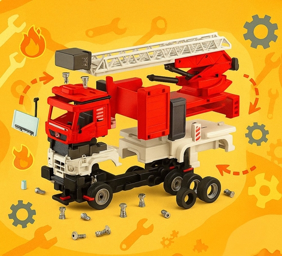 Изображение B34E1 SAMOCHÓD DUY WÓZ STRAACKI         WIATA DRABINA