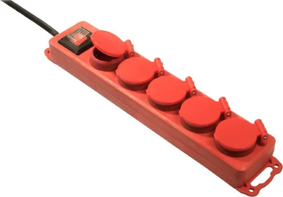 Picture of Bachmann distribution socket outlet 5x CEE7/3, IP44, 4.5m