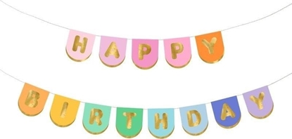 Attēls no Baner papierowy Happy Birthday mix 163x12cm