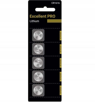 Picture of BATERIA LITOWA EXCELLENT PRO CR1616 BATERIE 5SZT. 3V