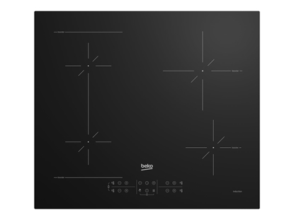 Изображение BEKO Hob | HII64200SFMT | Induction | Number of burners/cooking zones 4 | Touch | Timer | Black