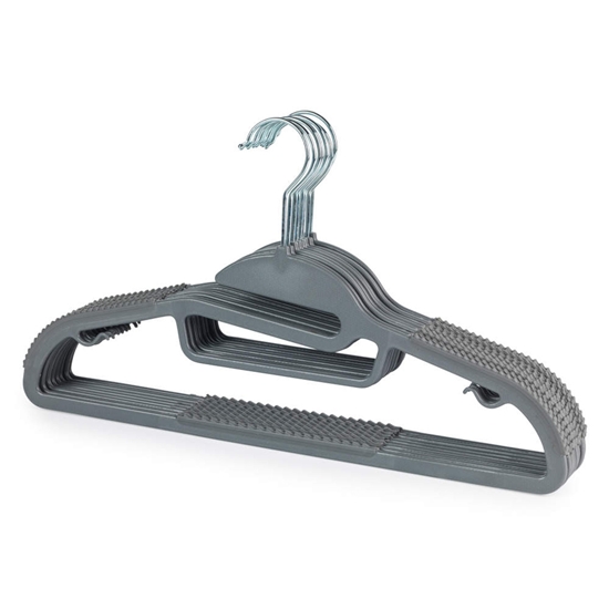 Picture of Beldray LA070598GRYFEU7 Grey Slimline Clothes Hangers - 8 Pack