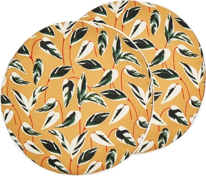 Изображение Beliani 2 poduszki ogrodowe w licie  40 cm wielokolorowe TAGGIA