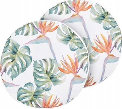 Изображение Beliani 2 poduszki ogrodowe w licie  40 cm wielokolorowe TORRAZZO