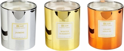 Изображение Beliani 3 wiece zapachowe szarlotka/ jamin/ zimowe soce METALLIC GLAMOUR