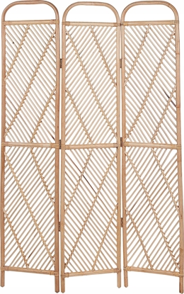 Изображение Beliani 3-panelowy skadany parawan pokojowy rattanowy 106 x 180 cm COSENZA