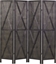 Picture of Beliani 4-panelowy skadany parawan pokojowy drewniany 170 x 163 cm ciemnobrzowy RIDANNA