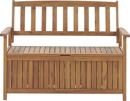 Изображение Beliani awka ogrodowa 120 cm drewniana z pojemnikiem SOVANA
