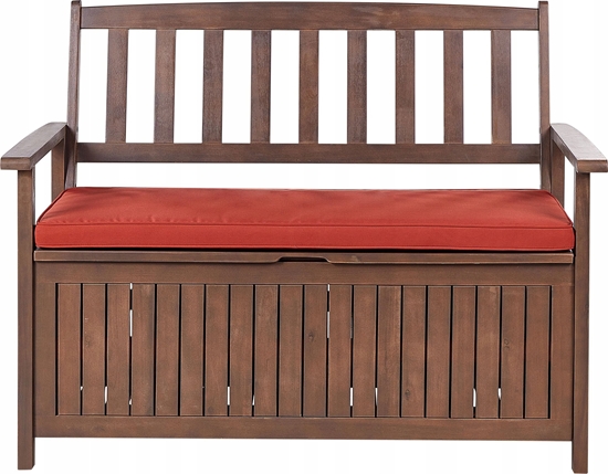 Изображение Beliani awka ogrodowa Drewno 120 Czerwony SOVANA