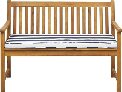 Изображение Beliani awka ogrodowa z certyfikowanego drewna 120 cm niebieska poduszka VIVARA