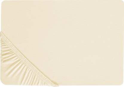 Изображение Beliani Baweniane przecierado z gumk 140 x 200 cm beowe JANBU