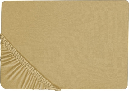 Изображение Beliani Baweniane przecierado z gumk 160 x 200 cm oliwkowe JANBU