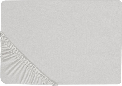 Изображение Beliani Baweniane przecierado z gumk 180 x 200 cm jasnoszare JANBU