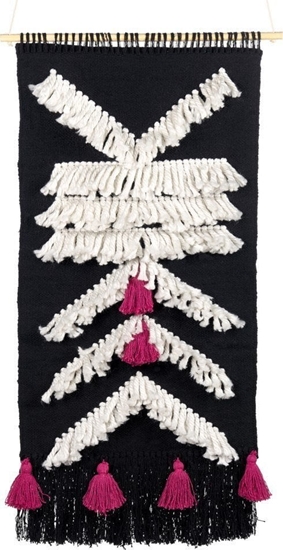 Изображение Beliani Dekoracja cienna baweniana czarno-biaa PAKPATTAN