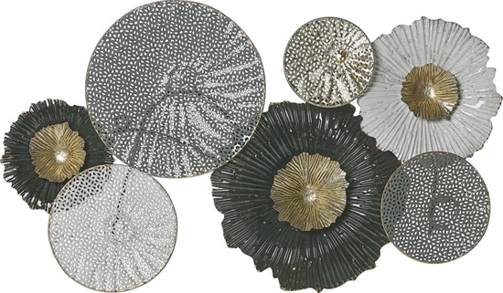 Изображение Beliani Dekoracja cienna czarno-srebrna ZIRCONIUM