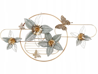 Изображение Beliani Dekoracja cienna Kwiat TANTALUM Metal Zoty 59 cm