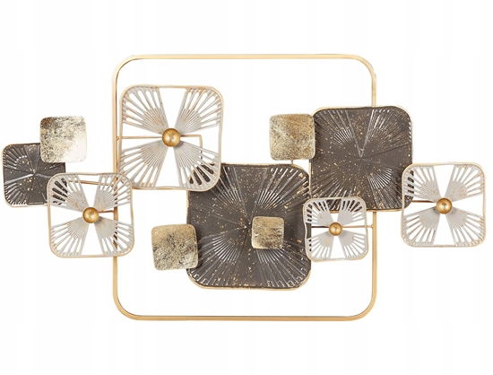 Изображение Beliani Dekoracja cienna LAWRENCIUM Metal Kolorowy 50 cm