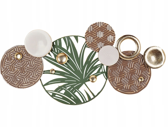 Изображение Beliani Dekoracja cienna Li KRYPTON Metal Kolorowy 58 cm