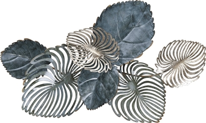 Изображение Beliani Dekoracja cienna licie zoto-niebieska MAGNESIUM