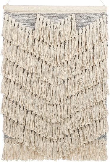 Изображение Beliani Dekoracja cienna z frdzlami beowa KOTRA