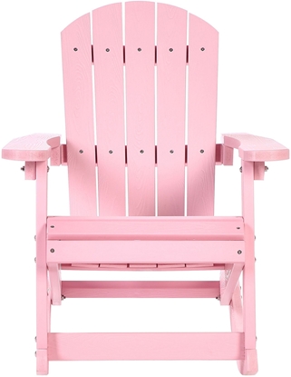 Изображение Beliani Fotel bujany ogrodowy dla dzieci ADIRONDACK Pastelowy ró