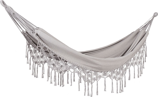 Изображение Beliani Hamak ogrodowy baweniany jasnoszary ROCCA