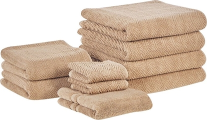 Picture of Beliani Komplet 9 rczników bawenianych frotte beowy MITIARO
