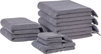 Picture of Beliani Komplet 9 rczników bawenianych frotte szary ATIU