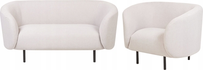 Picture of Beliani Komplet wypoczynkowy 3-osobowy tapicerowany beowy LOEN