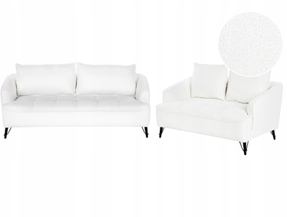 Picture of Beliani Komplet wypoczynkowy 5-osobowy boucle biay HOBRO