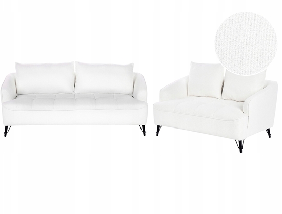 Picture of Beliani Komplet wypoczynkowy 5-osobowy boucle biay HOBRO