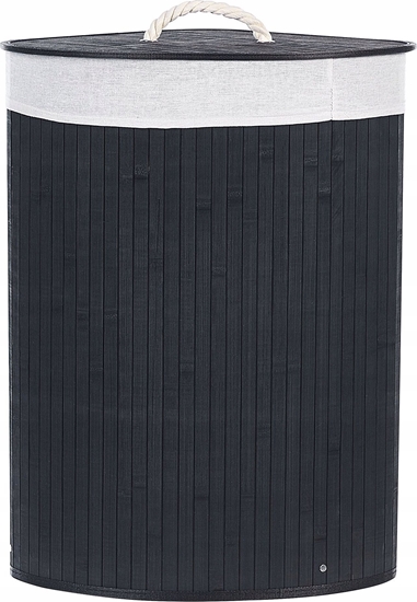 Picture of Beliani Kosz bambusowy z pokryw czarny MATARA