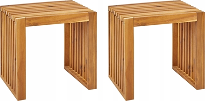 Picture of Beliani Krzeso ogrodowe Drewno Jasne drewno BELLANO