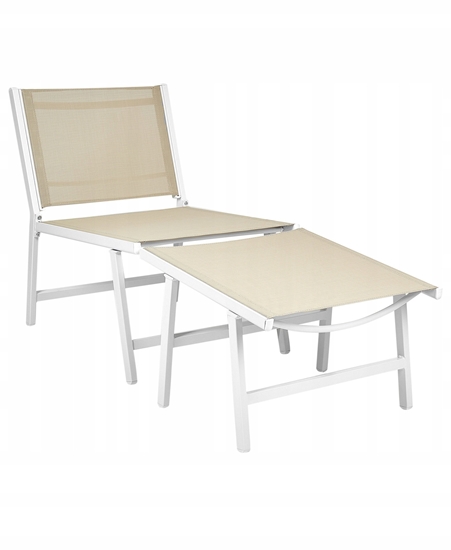 Picture of Beliani Krzeso ogrodowe MARCEDDI Z podnókiem Metal Biay/ beowy