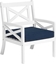 Изображение Beliani Krzeso ogrodowe z ciemnoniebiesk poduch biae BALTIC