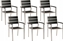 Изображение Beliani Krzeso ogrodowe Zestaw 6 MDF Czarno-srebrny VERNIO