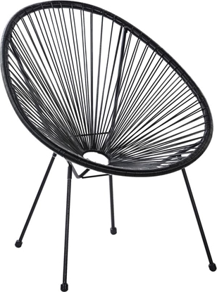 Picture of Beliani Krzeso rattanowe czarne ACAPULCO II