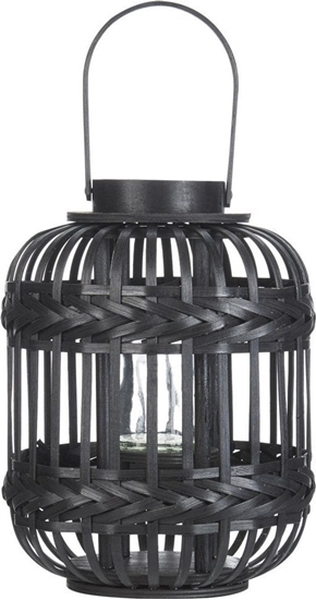 Picture of Beliani Lampion bambusowy 30 cm czarny BORACAY