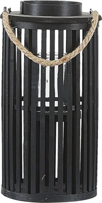 Picture of Beliani Lampion drewniany 40 cm czarny LUZON