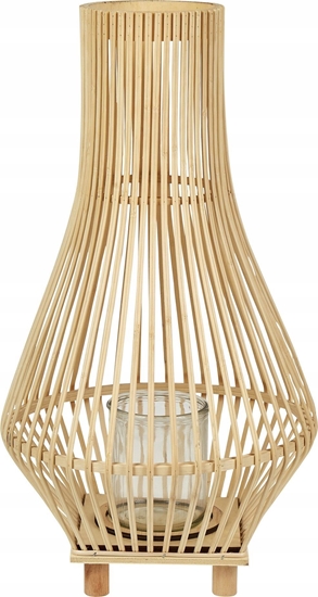 Picture of Beliani Lampion drewniany 58 cm jasny LEYTE