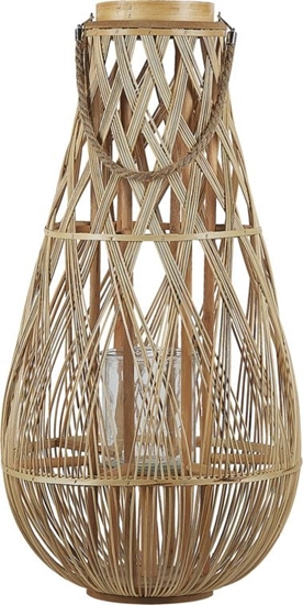 Picture of Beliani Lampion drewniany 77 cm jasny TONGA