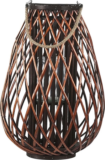 Picture of Beliani Lampion drewniany brzowy KIUSIU